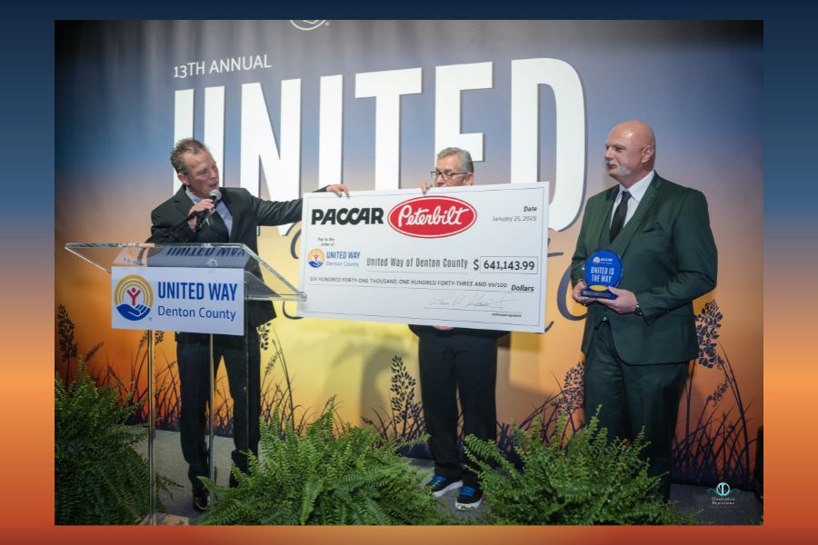 Peterbilt presents big check at 2025 Tribute