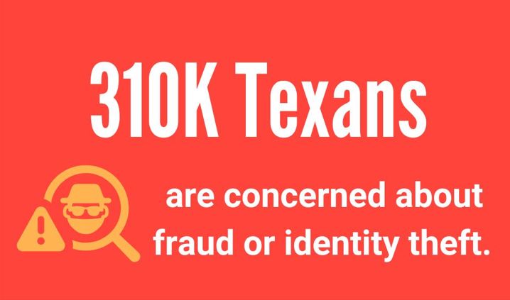 310,000 Texans are concerned about fraud or identity theft